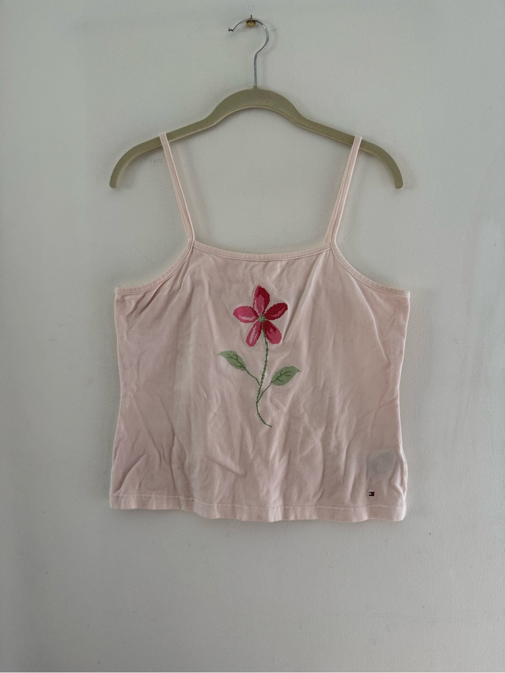 Tommy Hilfiger Light Pink Floral Embroidered Tank